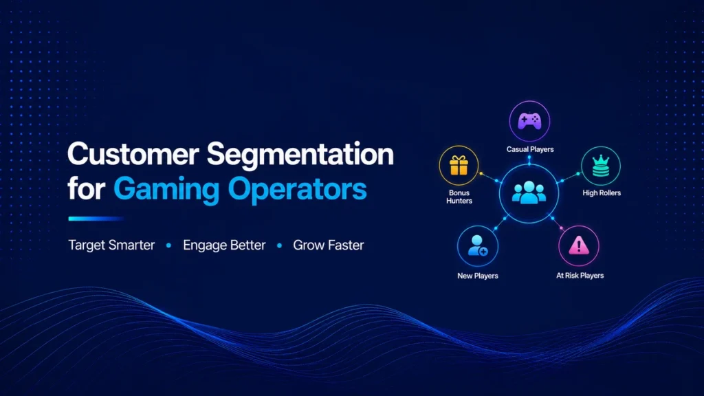Customer segmentation for gaming operators showing distinct player segments for targeted engagement and retention