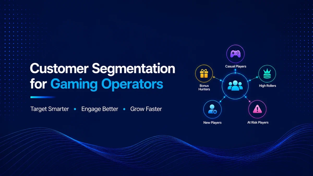Customer segmentation for gaming operators showing distinct player segments for targeted engagement and retention