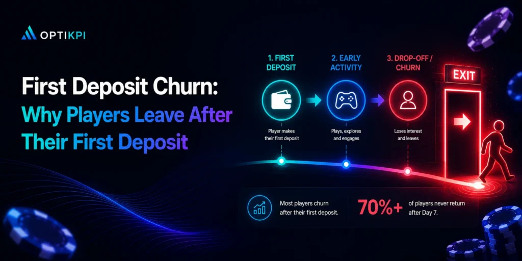 iGaming first deposit churn rate chart